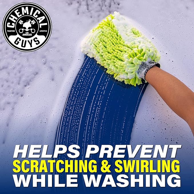 Chemical Guys CWS20864M Car Wash Starter Bundle - Watermelon Snow Foam Car Wash Soap, 64 oz (Half Gallon) Watermelon Scent + Chenille Wash Mitt (2 Items) Works on Cars, Trucks, SUVs, RVs & More