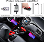 RGB Car Footwell Ambient Lighting Kit 16.7 Millions Colors Sound Active Music Sync APP Control + RF Remote Controller Cigarette Lighter Car Interior Multicolored Footwell Atmosphere Light