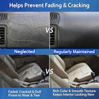 Car Interior Cleaner & Protectant, 16 Fl Oz Interior Detailer Spray – Cleans & Helps Protect Dashboard, Leather, Vinyl & Plastic, Includes Towel & Cleaning Sponge (Pack of 1)