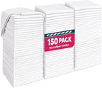 TEAWOO White Microfiber Towels- 150 Pack, Microfiber Cleaning Cloths Bulk, Microfiber Towels for Cars, Cleaning Rags (12x12 inches)