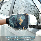 Boh Mountain Scene Microfibre Car Wash Mitt Scratch Free Wash Mitt for Car Wash Sponge