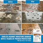 Rainguard Clear Gloss Sealer, Wet Look Water Based Silicone Acrylic Waterproofer for Concrete, Wood, Brick, Stone & Masonry Surfaces, Ready to Use, 1 Gallon