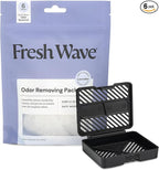 Fresh Wave Lavender Odor Eliminating & Deodorizing Packs | Bag of 6 & Fresh Pod Case | Safer Odor Relief for Small Spaces | Natural Plant-Based Odor Eliminator | Odor Absorbers for Home