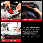 Griot's Garage Firm MOD Flat Detailing Brush Head and Handle, Bristle Scrubber for Interior and Exterior Car Detailing, Heavy-Duty Cleaning, Standard Size
