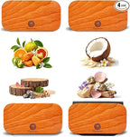 Car Air Freshener - Wood Air Freshener for Visor Clip - Long Lasting Car Odor Eliminator - Vehicle Scent Diffuser - (Coconut - Tropical Garden - Stone Pepper - White Santal, CLIP INCLUDED)
