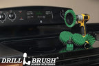 Electric Spin Scrubber Drill Power Kitchen Scrub Brush Green Kit - Cleaning Supplies for Kitchen Accessories - Drill Scrubber Attachment - Cordless Drill Set with Cast Iron Scrubber and Oven Cleaner
