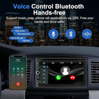 Double Din Car Radio Stereo with 7-Inch Touch Screen, Support CD/DVD Player,Wireless&Wired CarPlay/Android Auto, Bluetooth 5.2, Backup Camera Included, USB/TF/AUX, FM/AM Radio, EQ