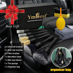 10PCS Car Detailing Brush Kit, All-in-One Interior Exterior Auto Detailing Brushes Set, Durable Ultra Soft Boars Hair Car Detail Brush, Car Cleaning Brush with Storage Bag & Car Drying Towel