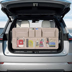 Car Trunk Organizer and Storage, Large Capacity Backseat Hanging Storage Accessories, Backseat Car Organizer for SUV/MPV/Truck (Khaki)
