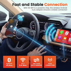 TORVO Mini Wireless CarPlay Adapter for Car Wireless Android Auto, Plug & Play USB-A/USB-C, 5GHz WiFi, OTA Update, CarPlay Adapter for iPhone, Wireless Car Play Dongle Compatible with 99% Cars