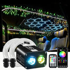ATOKEE Twinkle 900pcs Starlight Headliner Kit, 20W Dual Color Dual Head 0.03in 9.8ft Fiber Optic Star Roof Lights for Car with APP/Remote Control