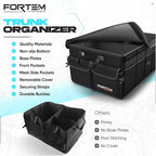 FORTEM Trunk Organizer For SUV Car Trunk Organizer, Foldable Storage, Car Accessories for Women Men, Collapsible Bag, Perfect Christmas Gifts, 600D Oxford, Non Slip Bottom, Straps, Soft Cover (50L)