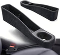 Seat Gap Filler for Tesla-Compatible Models – No More Lost Items, Custom Fit for Model Y & Model 3 (2020–2026), TPE Organizer with Storage, Easy Install, 2 Pack, Black