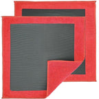 2 Pack Clay Towel Auto Detailing 12 x 12 Inch Fine Grade Clay Bar Towel for Car Detailing Microfiber Car Cloth Cleaner for Cleaning & Release of Paint Contaminants, Red