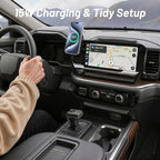 Phone Holder for Chevy Silverado 1500/2500/3500 (2022-2025 2026,13.4" Screen)/GMC Sierra,MagSafe Car Mount,15W Magnetic Wireless Charger,360° Rotating,Hands Free,Car Accessories Interior,2023 2024