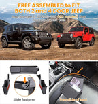 Eamplest Gear Shift Center Console Side Tray Organizer for Jeep Wrangler JL JLU 4xe 2026 2025 2024 2023 2022 2021 2020 2019 2018&Gladiator JT 2020-2026 Interior Storage Accessories Shifter Storage Box