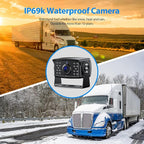 ZEROXCLUB 4 Wired Backup Camera System Kit with 10’‘ 1080P HD Monitor, IR Night Vision Rear Side Camera, Loop Recording, IP69K Waterproof Camera with Parking Lines for Bus, Truck, Trailer, RV, BY104A
