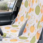 Hahafelt 2 Pack Car Seat Towel Covers with Storage Bag, 63 x 32 Inch Universal Non Slip Waterproof Sweat Protector for Car Truck, Gym Swimming Running, Machine Washable (Yellow Pumpkin,Green Pumpkin)