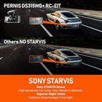 PERNIS AI 4K Dash Cam Front and Rear,STARVIS 2 Sensor,Free Card Included,5.8GHz WiFi Dual Dash Camera for Cars,Built-in GPS,G-Sensor,Night Vision,3.16" Screen,24H Parking Mode,Support 1T Max