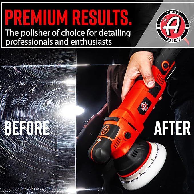 Adam's Polishes SK Pro 15mm Car Polisher - Professional Buffer Polisher For Car Detailing | Use W/Car Polish, Polishing Compound, or Car Scratch Remover | Car Wash Clay Bar Ceramic Coating