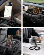 APPS2Car Magnetic Car Truck Pickup Grab Handle Phone Mount Holder Compatible with MagSafe iPhone 12-17 Fits A Pillar/Center Console Handle Bars for F150 Expedition Ram 1500 Jeep Wrangler JL Silverado