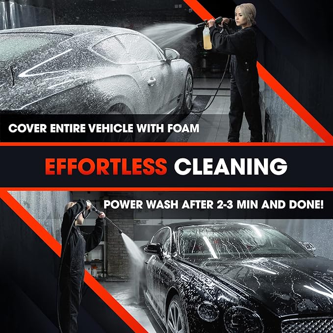 Swift Touchless Car Wash Shampoo (1 Gallon) - No Brushing Required, High Foaming Car Soap, Heavy Duty, Auto Detergent for Foam Cannon, Works on Cars, Trucks, RVs, Upholstery & More!