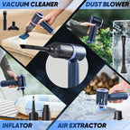 SakerPlus Car Vacuum Cleaner- 3 in 1 Cordless Handheld Vacuum Cleaner, 13000Pa High Power Car Vaccum Cleaner with Brushless Motor,Adjustable Cars Vaccum Portable Cordless for Cars,Desktop-DBS03