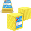 Blue Horizon Microfiber Cleaning Towels, Pack of 24, Ultra Soft Plush Washcloth, All Purpose Premium Microfiber Detailing Cleaning Cloths Reusable Shop Towels (16" x 16", Yellow)