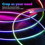 Dreamcolor Acrylic Interior Car Lights, AMKI Car LED Strip Light with Bluetooth APP, Car Ambient Lighting Kit with RGB 6 in 1 and 175 inches 593 LEDs, 16 Million Colors Sound Activated Car Neon Lights