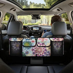 Bohemian Mandala Floral Flowers Car Trunk Organizer, Space Saving Expert, 4 Compartments, Multicolored