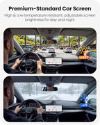 9.26" Portable CarPlay Screen for Apple Carplay & Android Auto with 4K Dash Cam & HD Backup Camera, Wireless Car Play with Strongest Bluetooth 5.2, OTA Updates, Voice Control, GPS Navigation