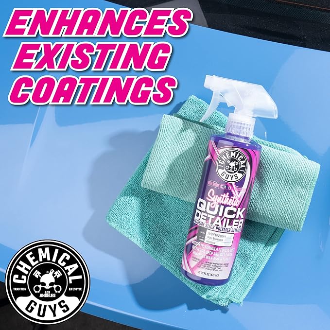 Chemical Guys WAC21116 Synthetic Quick Detailer, Safe for Cars, Trucks, SUVs, Motorcycles, RVs & More, 16 fl oz (Pack of 2)