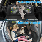 URPOWER 2026 Upgraded Back Seat Extender for Dogs - Large Hard Bottom Dog Car Seat Cover Holds 550lbs, Waterproof Dog Hammock Pet Bed with High-Density Foam Non-Slip Backseat Protector