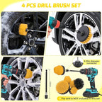 Nilight 27PCS Car Detailing Kit Auto Cleaning Tools Wash Set with Storage Carry Bag Home Use for Interior Exterior Deep Clean Polish Car Care Windshield Dashboard Seat Air Vents Wheels Tires, Yellow