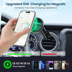 Kaishengyuan Wireless Charger Magnetic Vent Phone Mount Compatible with Jeep Wrangler JL 2018-2023 & Gladiator JT 2020-2023, 360° Rotation Air Vent Cell Phone Holder Cradles Fit for All Smartphone