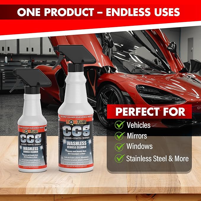 CCS Multi Surface Cleaner - Bug Remover for Motorcycles, Cars, Trucks, RVs, Boats - Polymer Chain Clear Coat Ceramic Alternative - Top Coat Shine and Protection Technology (16 oz)