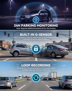 SIXTOP 360 Degree View 4 Channel Dash Cam, 2K Front and 1080P Rear Inside Left Right HD Dash Cam Camera for Cars WiFi & APP Control 8 IR Night Vision Loop Recording G-Sensor Parking Monitoring