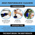 Drillbrush Boat Accessories – Kayak Cleaning Kit – Boat Cleaning Brush Kit – Marine Scrub Brush Attachment for Drill – Rotary Brushes for Boats – Motorized Hull Power Scrubber Set - Hull Cleaner Set