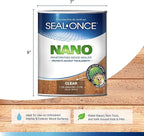 Seal-Once Nano Penetrating Wood Sealer - Premium Waterproof Sealant - 1 Gallon Clear Wood Sealant