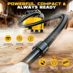 Ecarke 2.5 Gal Cordless Wet Dry Vacuum Compatible with DeWalt 20V Battery, 3-in-1 Shop Vac with Washable HEPA & Brushless Motor, 15KPa Suction, 4 Attachments for Garage Car Workshop (Tool Only)