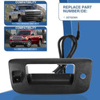 Tailgate Handle Backup Camera Fit for Chevy Silverado GMC Sierra 1500 2500 HD 2007-2013 Tailgate Reversing Rear View Park Assist Camera RCA Plug Replaces 22755304