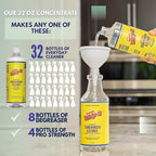 Whip-It All Natural Enzyme Cleaner Stain Fighting Kit - Professional Strength Stain Remover Spray 32oz and Concentrate Multi-Purpose Stain Remover 32oz - Made in the USA