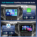 Fuluku【8 Core 4+64GB】 for 2013-2017 Hyundai Santa Fe Android 15 Car Stereo with Wireless Carplay Android Auto, 9'' Touch Screen Radio Dash Kit GPS/WiFi/32EQ DSP/Bluetooth 5.0/SWC/Mic, Backup Cam