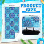 Hahafelt 2 Pack Car Seat Towel Covers with Storage Bag, 63 x 32 Inch Universal Non Slip Waterproof Sweat Protector for Car Truck, Gym Swimming Running, Machine Washable (Blue Mandala)