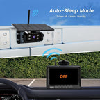 Magnetic Solar Wireless Backup Camera for RV Truck Trailer – 7" 1080P Monitor, 1-Min Install, No Delay, 150° Rearview Camera, IR Night Vision, Auto-Sleep, Rechargeable Battery Reverse Camera