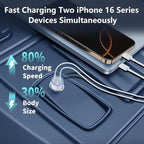 [Apple MFi Certified] iPhone 17 Car Charger Fast Charging, Linocell 90W Dual PD Power Cigarette Lighter USB-C Car Charger with 2Pack Type-C Cord for iPhone 17/17 Pro Max/16 Pro/15/Galaxy S26/S25/Pixel