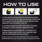 Formula 1 Tire Wax - Long Lasting Tire Gel for Black Glossy Tires, Water Resistant, Restores Plastic Trim, Foam Applicator Included, 10oz