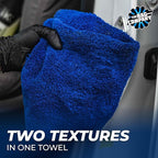 The Rag Company - Creature Edgeless Auto Detailing Towels (10-Pack) Professional 70/30 Blend, Dual-Pile Plush Microfiber, Buffing & Polishing, 420gsm, 16in x 16in, Royal Blue