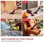 Shop-Vac 1.5 Gallon 2.0 Peak Wet/Dry Vacuum, Small Portable Shop Vacuum with Attachments, Mini Shop Vac for Garage, Car, Home and Pet