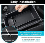 Autorder Center Console Organizer for 2020 2021 2022 2023 Hyundai Sonata Accessories Armrest Storage Box Secondary Insert Tray with 2 Color Mats